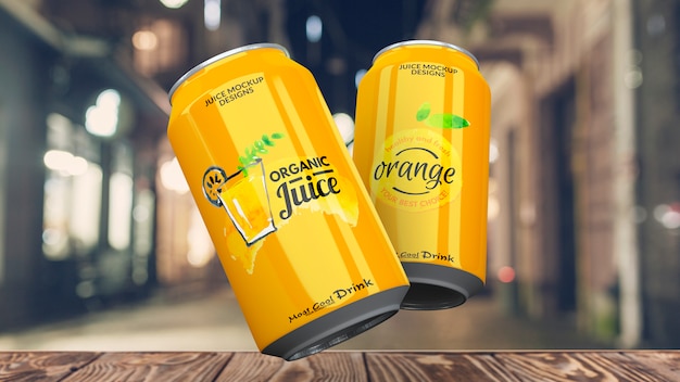 PSD soda può mockup