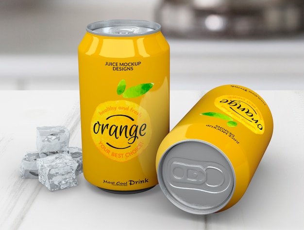 Soda can mockup