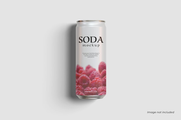 PSD mockup di lattina di soda