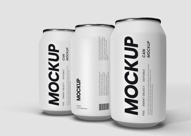 PSD soda can package mockup