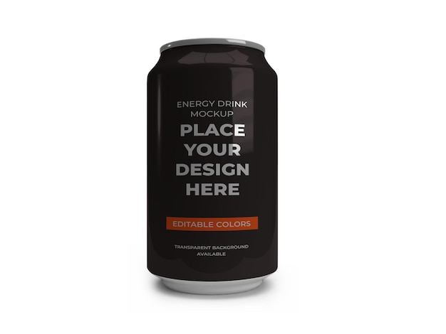 PSD soda can packaging mockup template