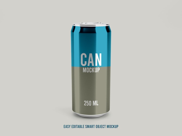 Soda can packaging mockup