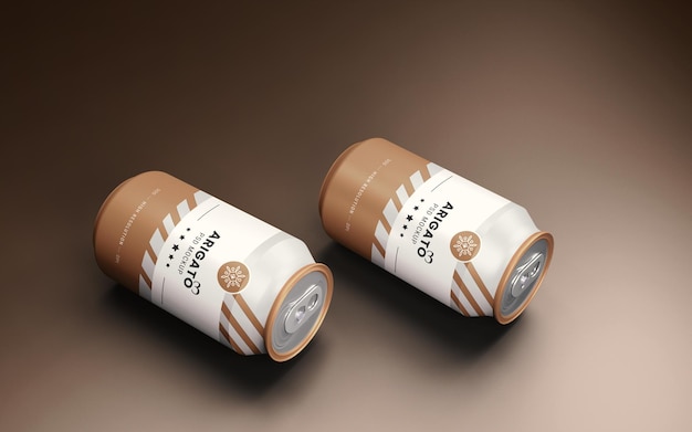 Soda can packaging mockup