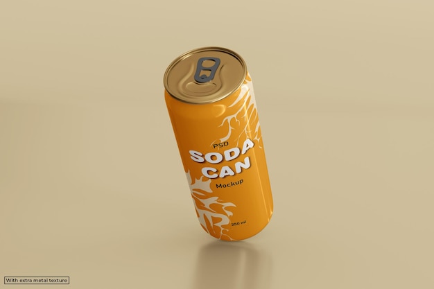 PSD soda can packaging mockup