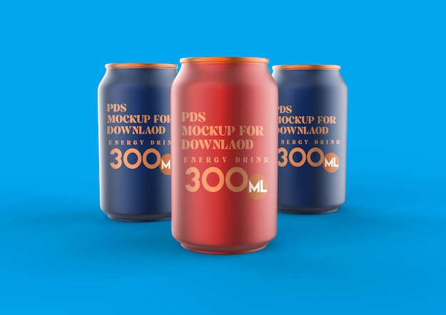 Soda cans mockup