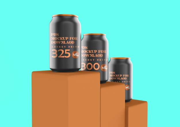 Soda cans mockup