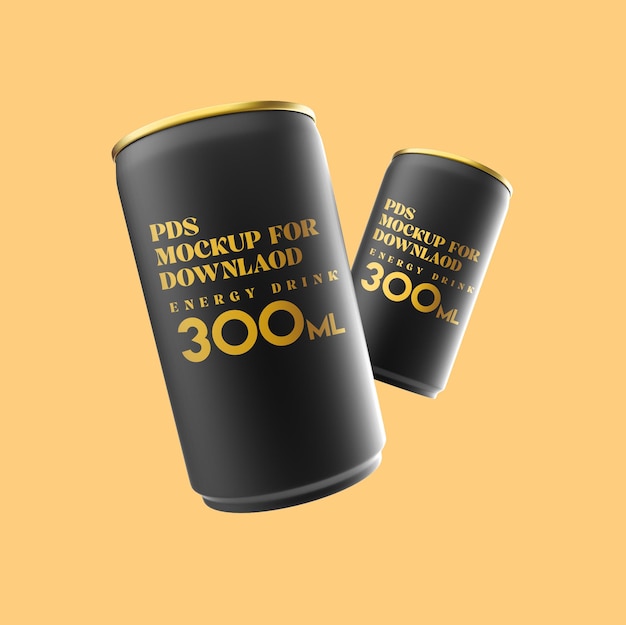 PSD soda cans mockup