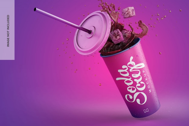 Mockup tazza di soda