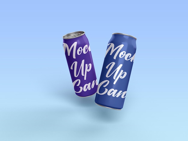 Soda drink can mockup