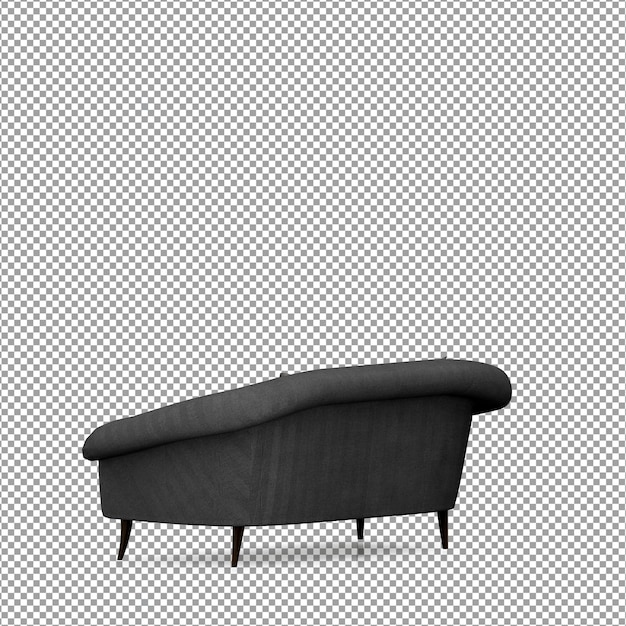 PSD sofa in 3d rendering isolated