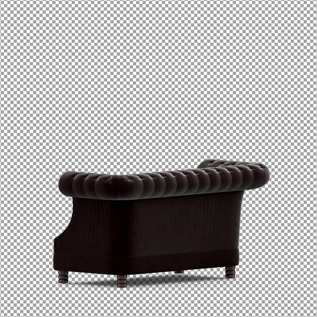 Sofa in 3D rendering isolated