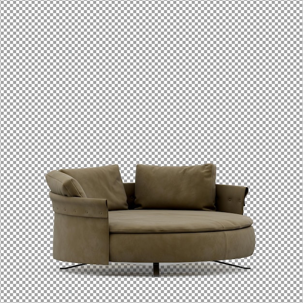 Sofa in 3d rendering isolated