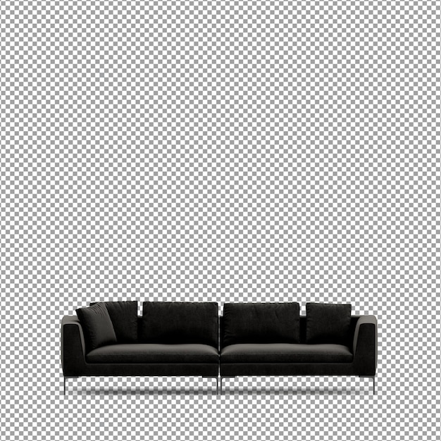 Sofa in 3d rendering isolated