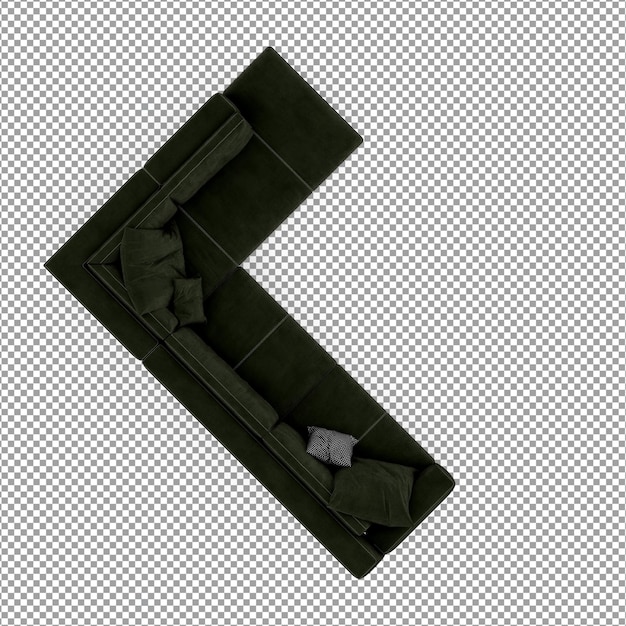 sofa in 3d rendering isolated