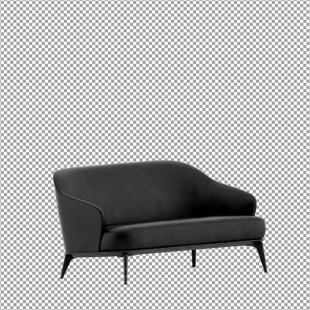 Sofa in 3d rendering isolated