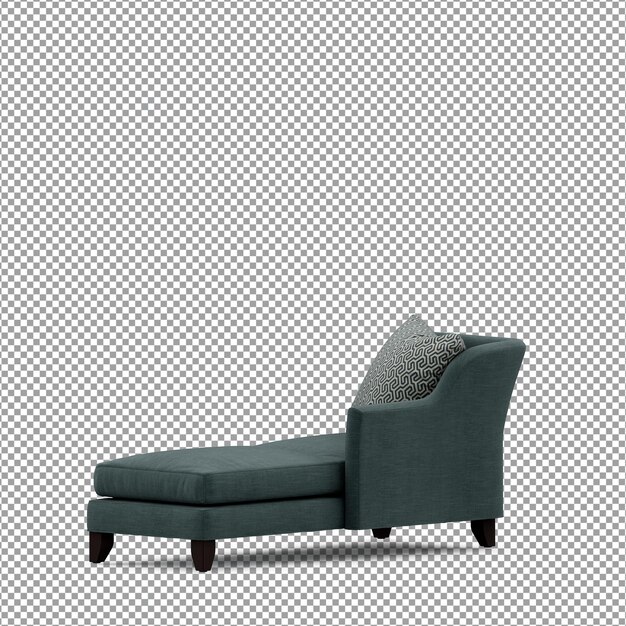 Sofa in 3d rendering isolated