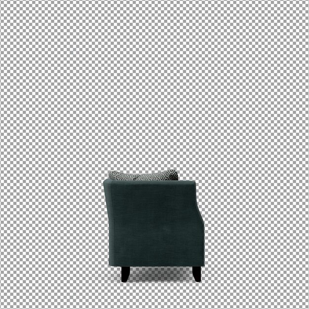 Sofa in 3d rendering isolated