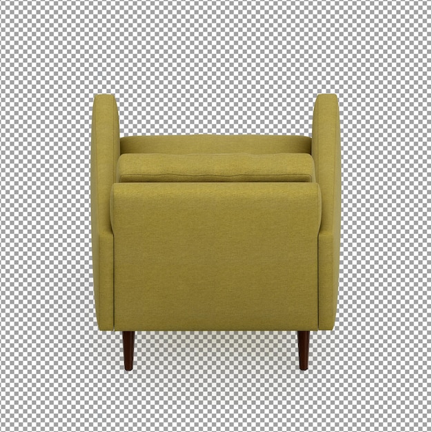 Sofa in 3d rendering isolated