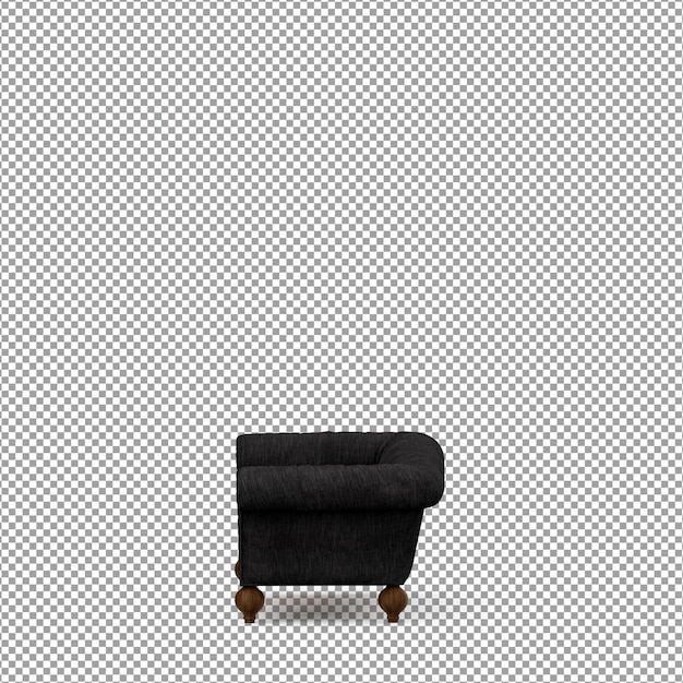 Sofa in 3d rendering isolated