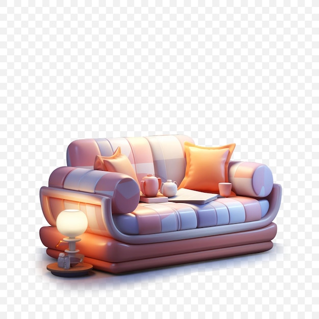 Sofa 3D z lekkim PSD