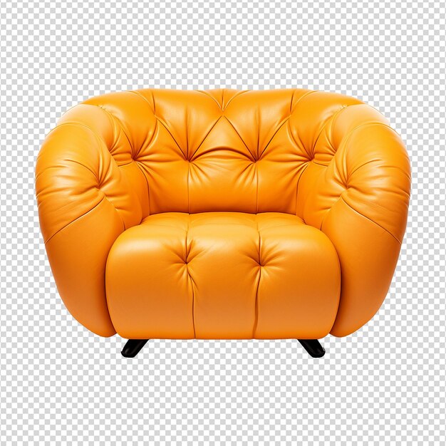 Sofa chair in 3d rendering chair isolated on transparent background