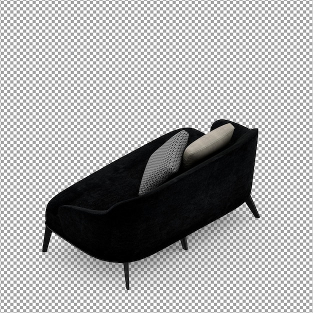 Sofa i 3D-rendering isoleret