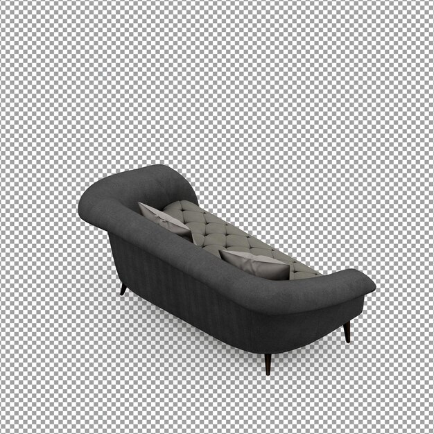 Sofa i 3D-rendering isoleret