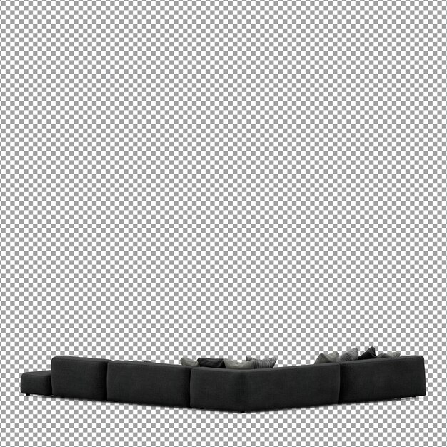 Sofa i 3D-rendering isolert