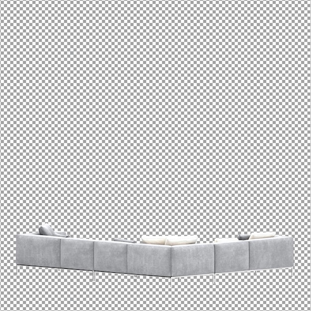 Sofa i 3D-rendering isolert