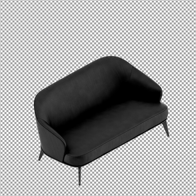 Sofa i 3D-rendering isolert