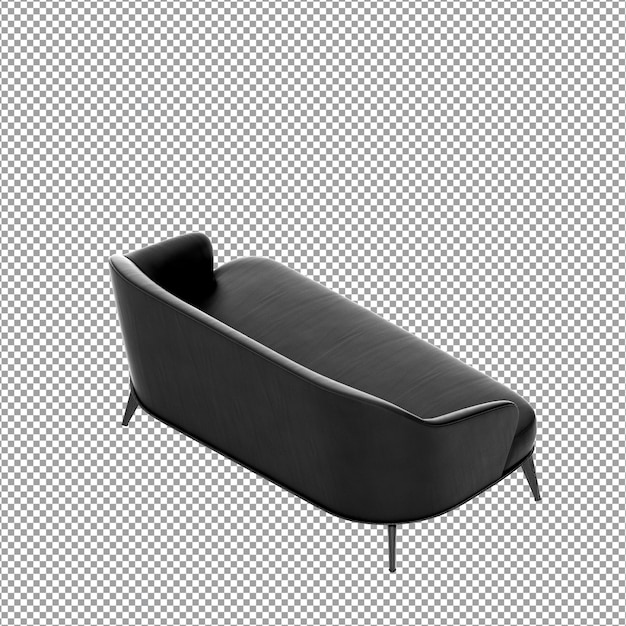 Sofa i 3D-rendering isolert