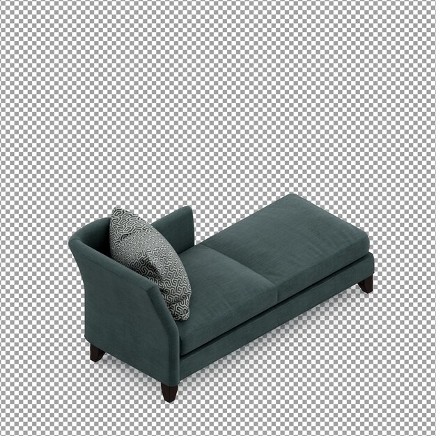 Sofa i 3D-rendering isolert