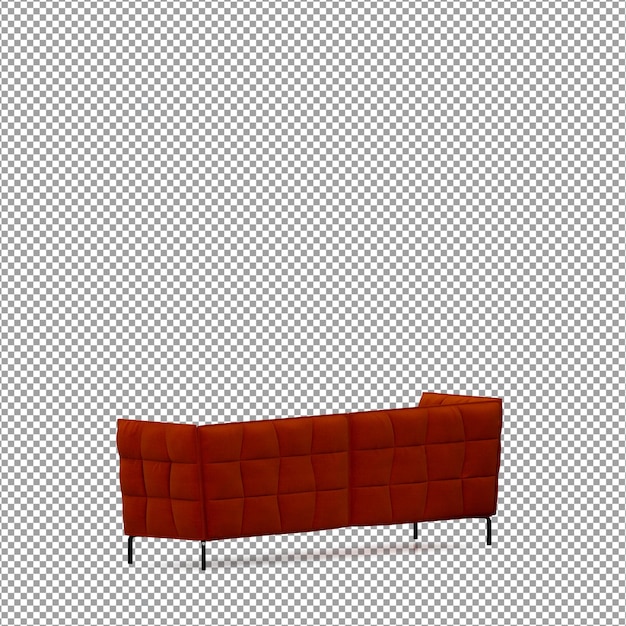 Sofa in 3D-rendering geïsoleerd