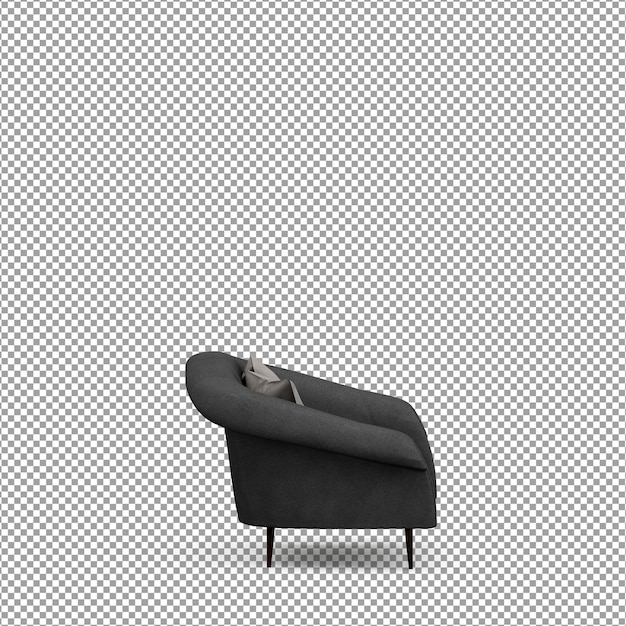 Sofa in 3D-rendering geïsoleerd