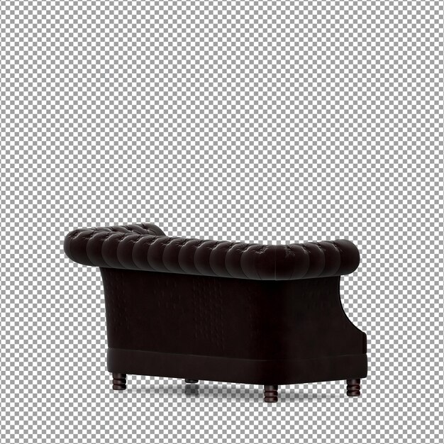 Sofa in 3D-rendering geïsoleerd