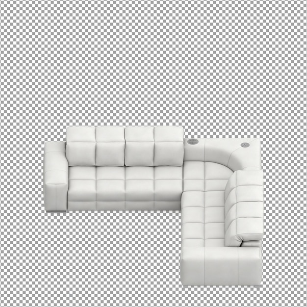 Sofa in 3d-rendering geïsoleerd