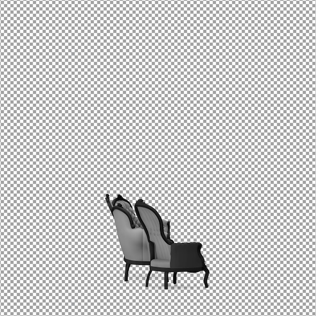 Sofa in 3D-rendering geïsoleerd