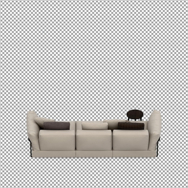 Sofa in 3d-rendering geïsoleerd