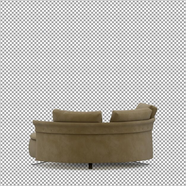 Sofa in 3d-rendering geïsoleerd