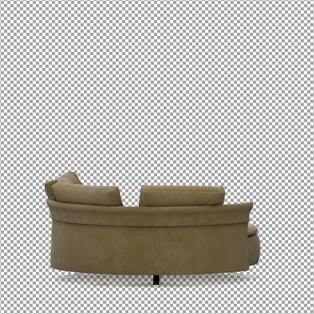 Sofa in 3d-rendering geïsoleerd