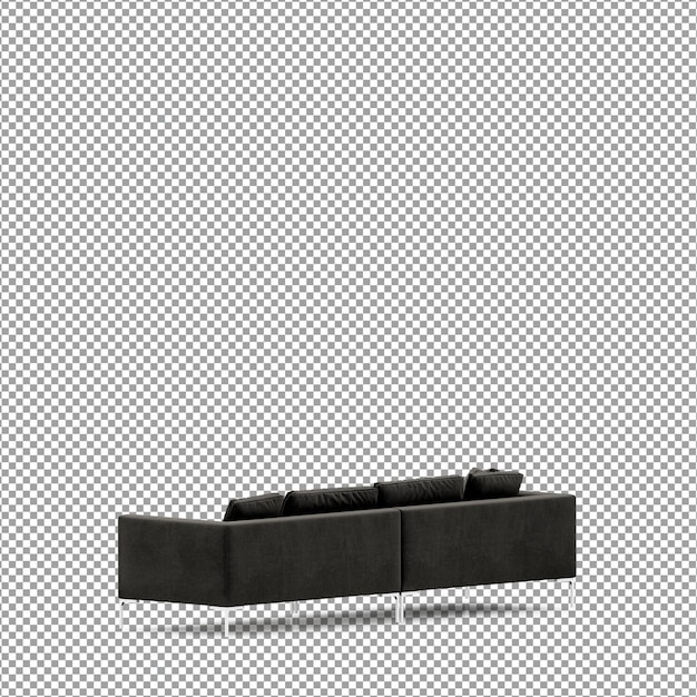 Sofa in 3D-rendering geïsoleerd