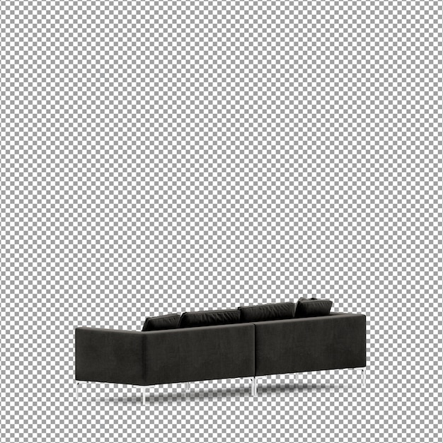 Sofa in 3d-rendering geïsoleerd