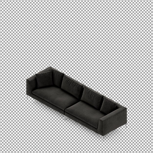 Sofa in 3d-rendering geïsoleerd