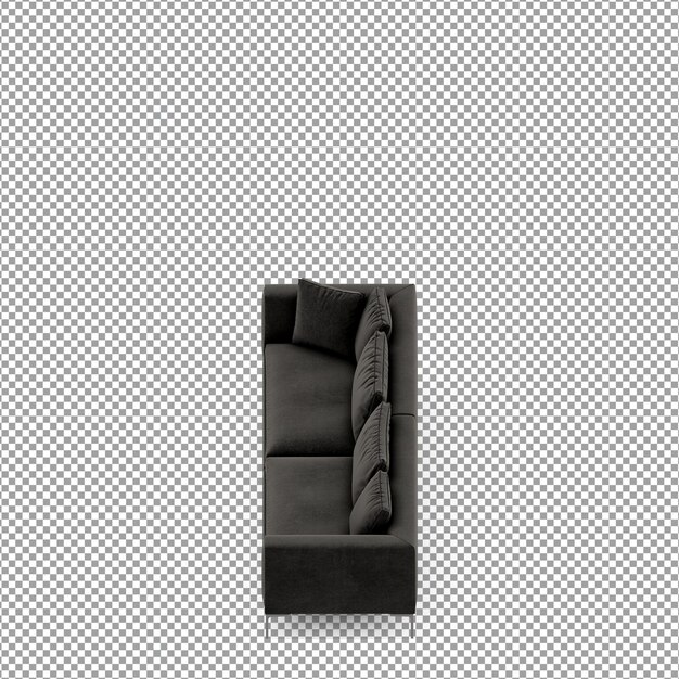 Sofa in 3d-rendering geïsoleerd