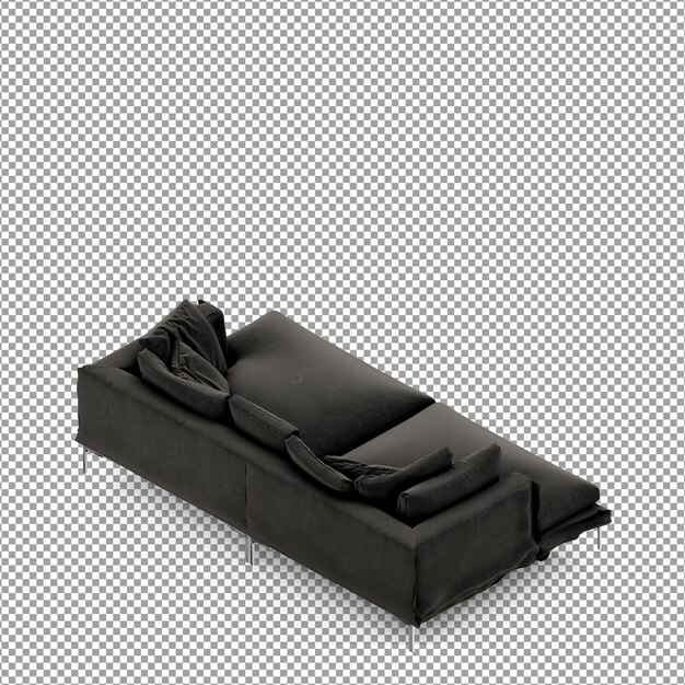 Sofa in 3d-rendering geïsoleerd