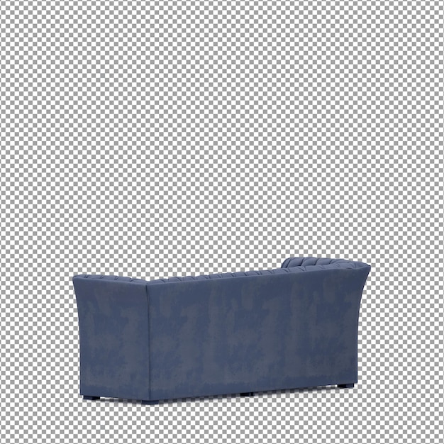 Sofa in 3D-rendering geïsoleerd