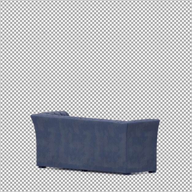 Sofa in 3D-rendering geïsoleerd