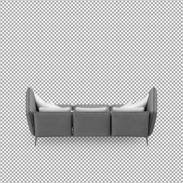 Sofa in 3d-rendering geïsoleerd