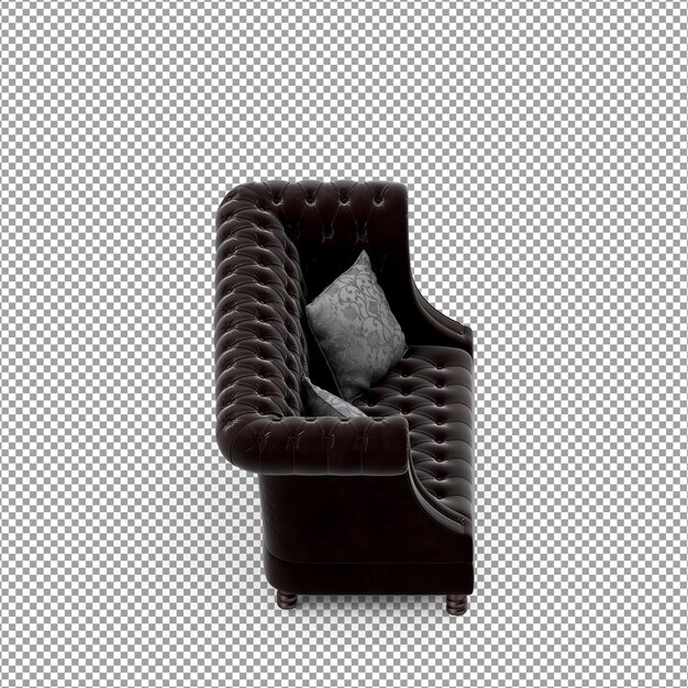 Sofa in 3D-rendering geïsoleerd