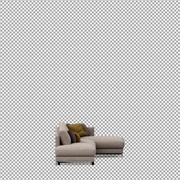 Sofa in 3D-rendering geïsoleerd
